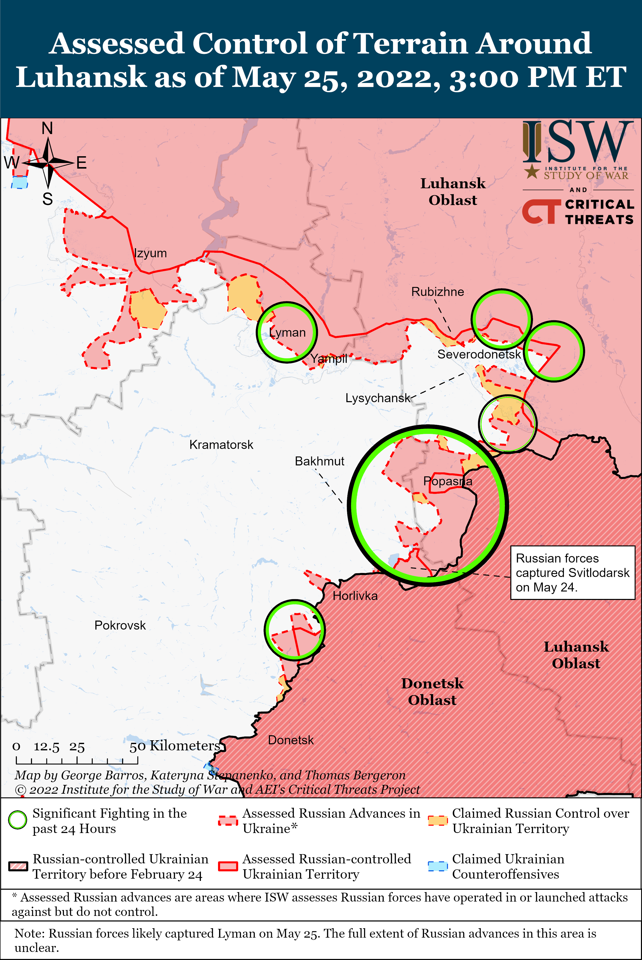 Wie ist der aktuelle Stand (25.05.22) der russischen Truppen in der Ukraine?